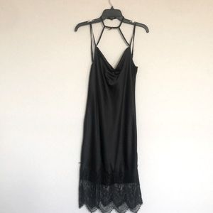 Black slip dress